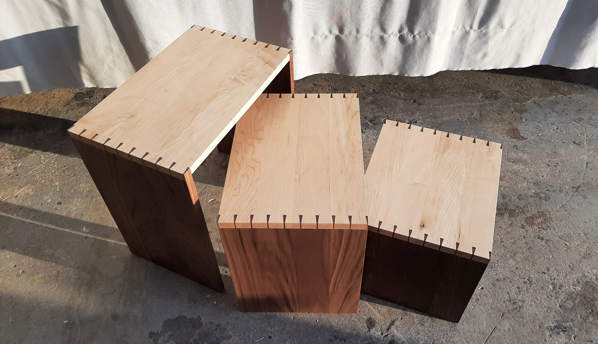 dovetailed sidetables